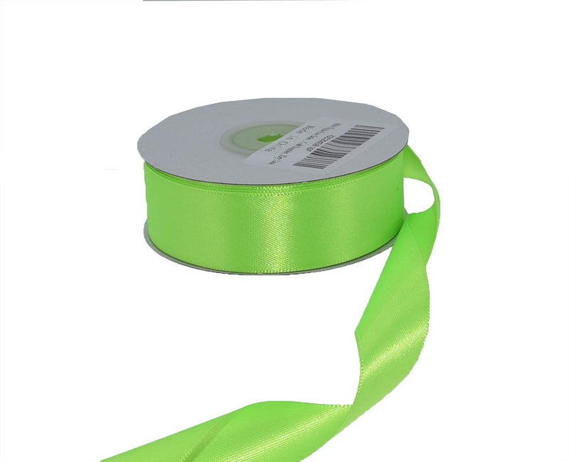 IHKFILAN Double Face Satin Ribbon 1Inchx25Yards Double Sided Solid Polyester Ribbon for Gift Wrapping Party Hair Braids Bow Baby Shower Decoration Floral Arrangement Craft Supplies,Key Lime - Image 3